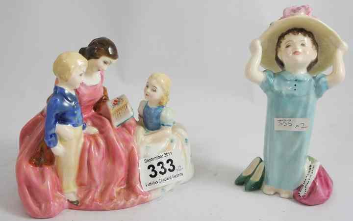 Appraisal: Royal Doulton Figures Bedtime Story HN and Make Believe HN