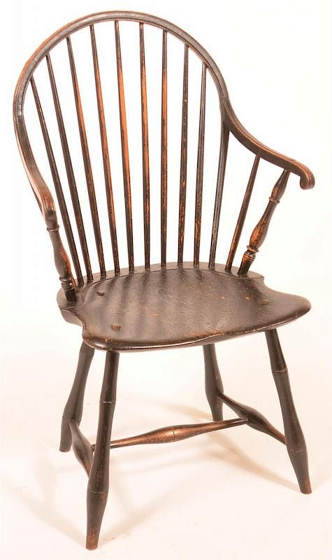 Appraisal: Pennsylvania Windsor Bow Back Armchair Pennsylvania Windsor Bow Back Armchair