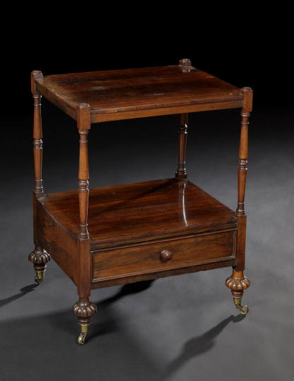 Appraisal: William IV Rosewood Side Table second quarter th century the