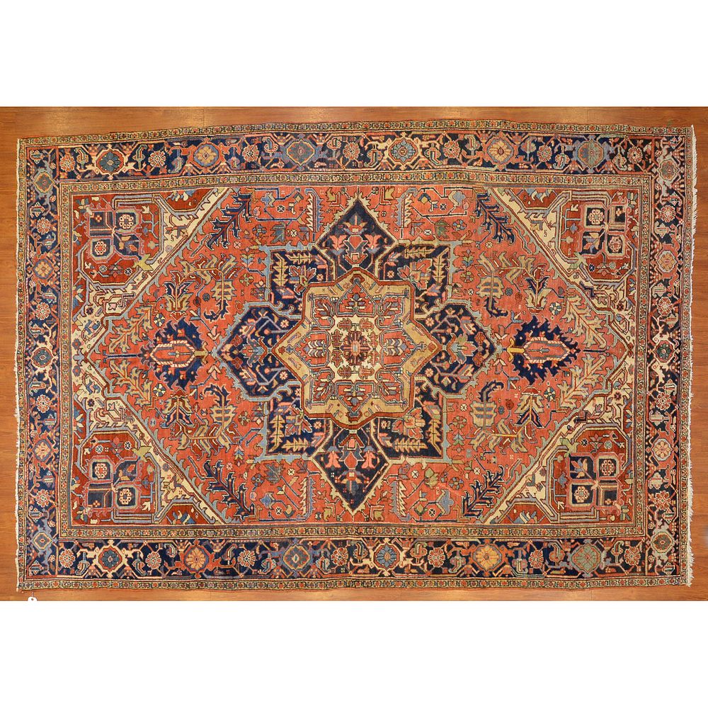 Appraisal: Semi-Antique Mehrevan Heriz Rug Persia x Second quarter- th century