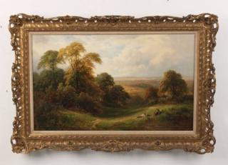 Appraisal: TURNER TH C OIL ON CANVAS LANDSCAPE PAINTING IMPORTANT TH