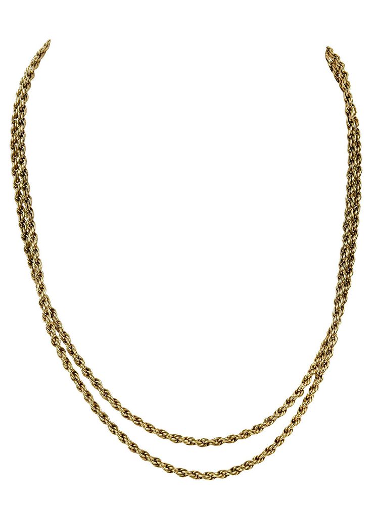 Appraisal: kt Chain twisted rope chain stamped K yellow gold mm