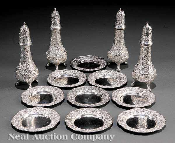 Appraisal: A Group of Baltimore Sterling Silver Repouss Tableware including S