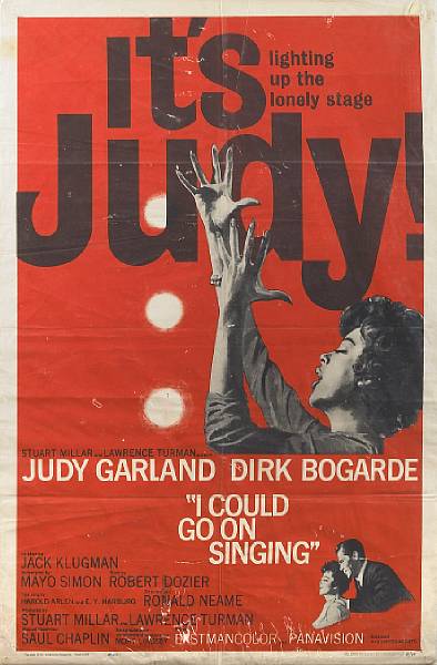 Appraisal: I Could Go On Singing It's Judy United Artists one-sheet