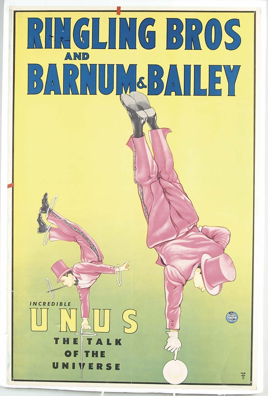 Appraisal: RINGLING BROS AND BARNUM BAILEY CIRCUS POSTER Circa 's This