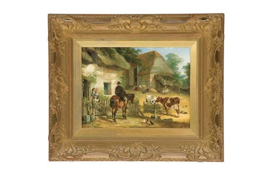 Appraisal: RUSTIC SCENE ATTRIBUTED TO WILLIAM SHAYER BRITISH - Oil on