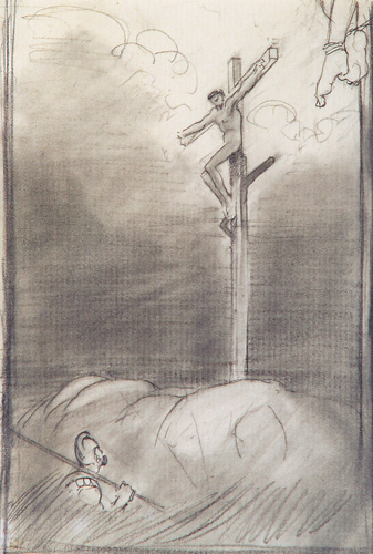 Appraisal: Edward Hopper American - Crucifixion Pencil on paper framed Provenance