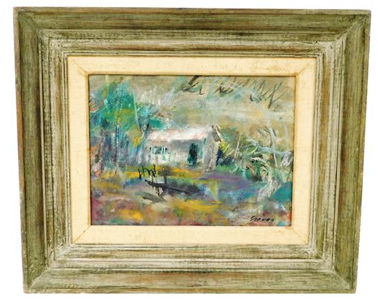 Appraisal: Maurice Sievan American - Country House oil on canvas board