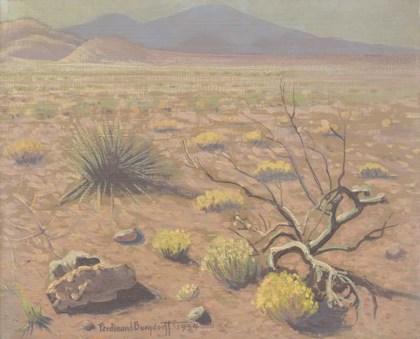 Appraisal: FERDINAND BURGDORFF AMERICAN - x On the Painted Desert San