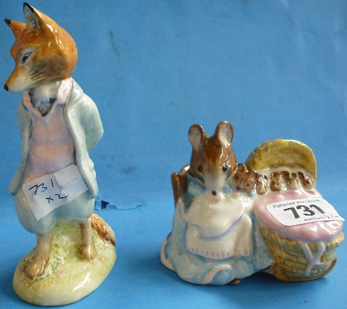 Appraisal: Beswick Beatrix Potter Figures Hunca Munca and Foxy Whiskered Gentleman