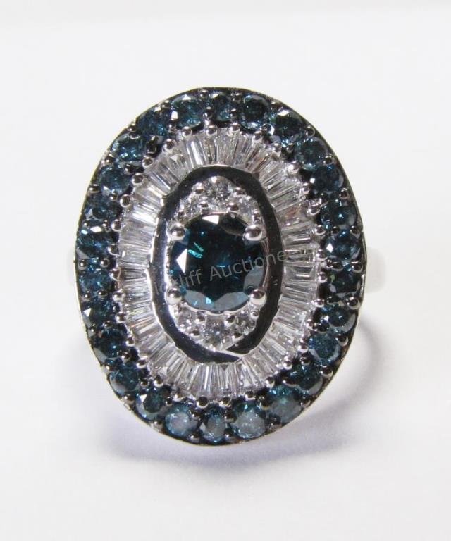 Appraisal: A K white gold lady's fashion ring with ct round