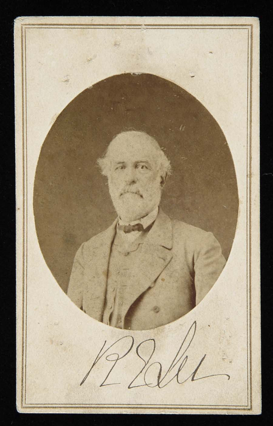 Appraisal: SIGNED ROBERT E LEE CDV Photograph taken from life Lee