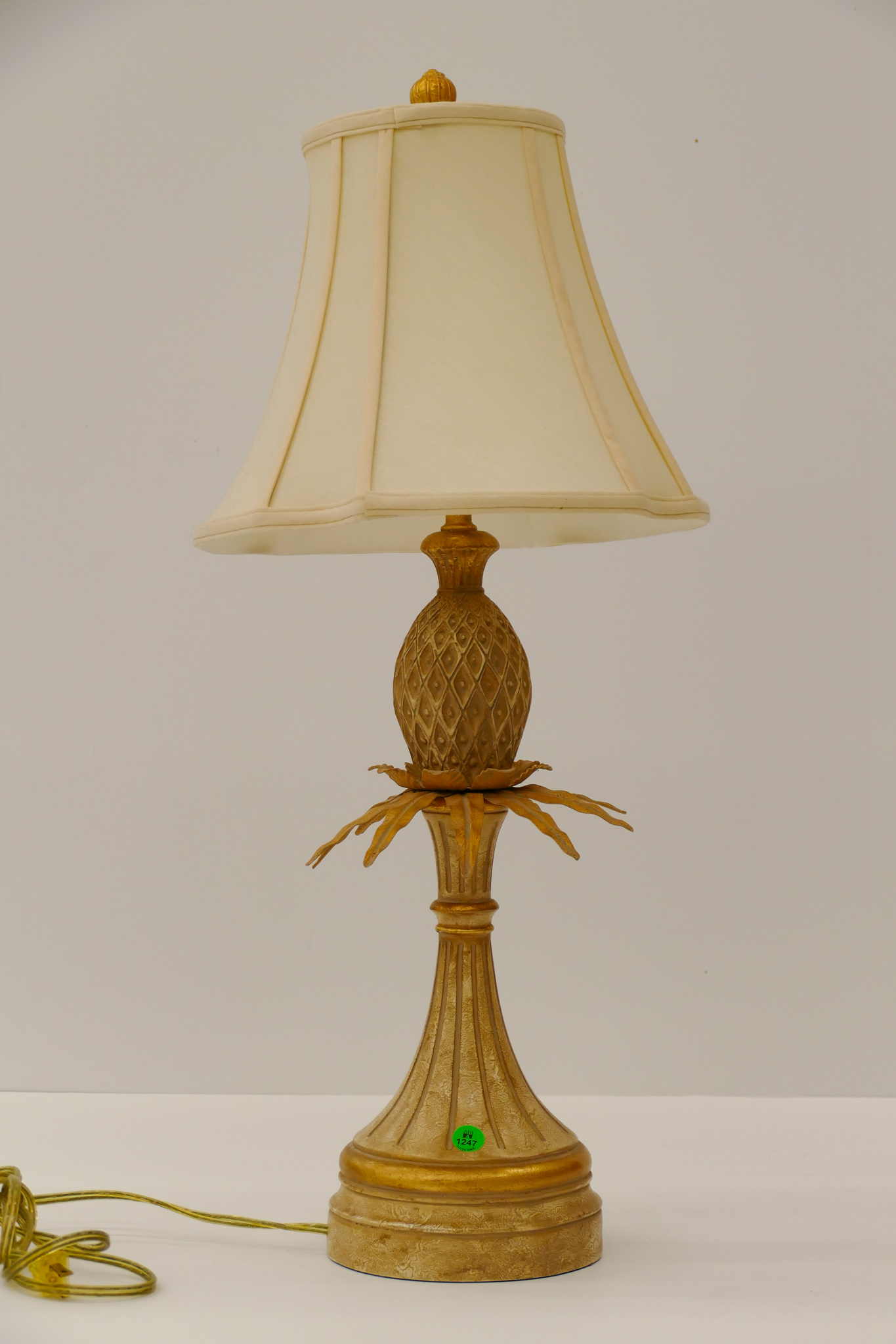 Appraisal: Contemporary Pineapple Gilt Table Lamp ''