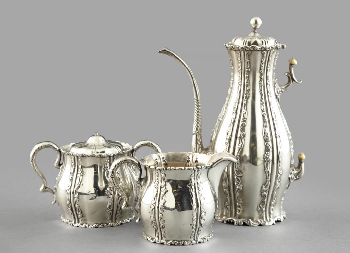 Appraisal: Three-Piece Whiting Sterling Silver After-Dinner Coffee Service first quarter th