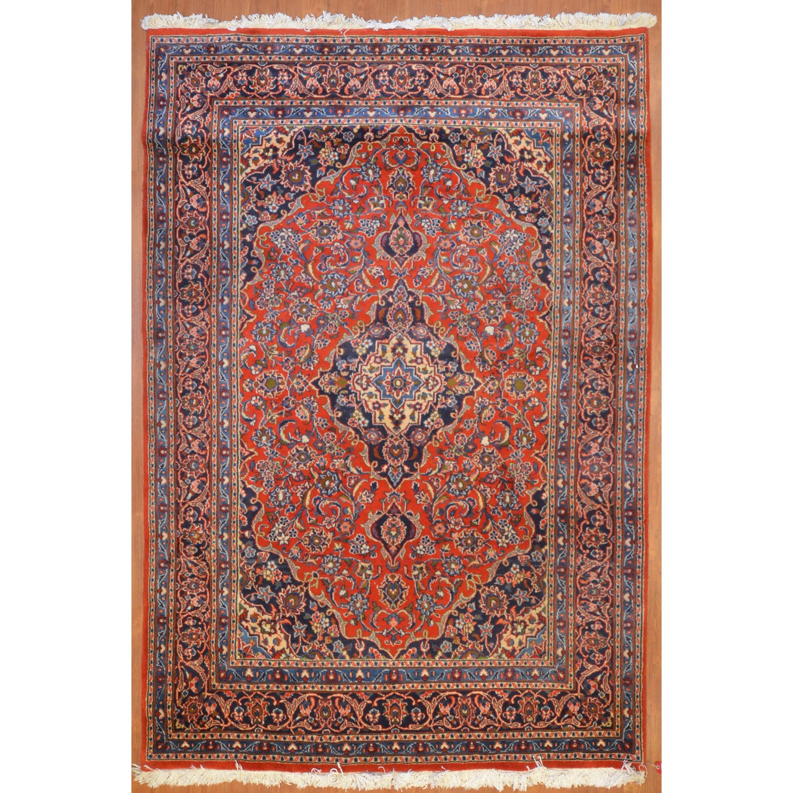 Appraisal: MASHAD RUG PERSIA X Second half- th century hand-knotted wool