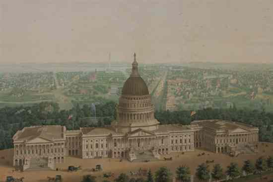 Appraisal: VIEW OF WASHINGTON CITY Lithograph Published by L Sachse Co