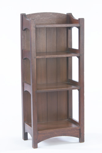 Appraisal: L J G STICKLEY Magazine stand with open sides framed