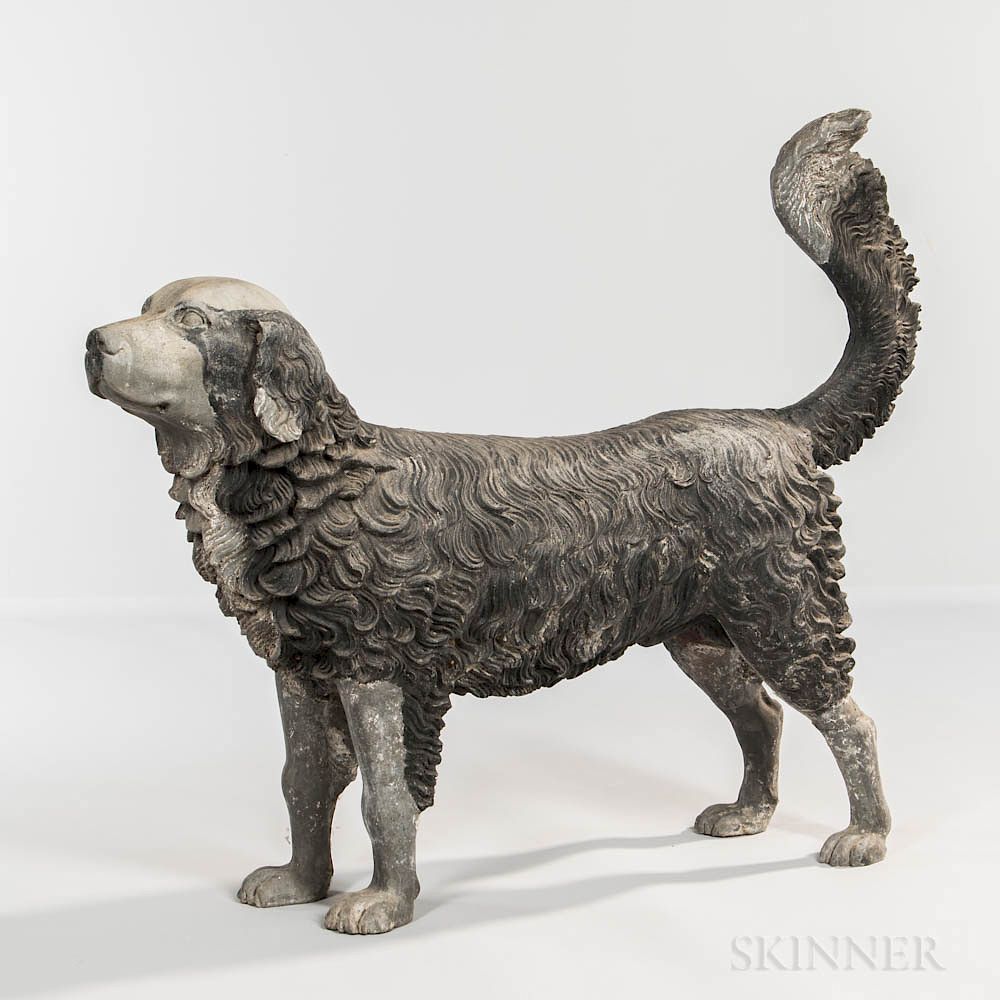 Appraisal: Cast Metal Figure of a Dog Cast Metal Figure of