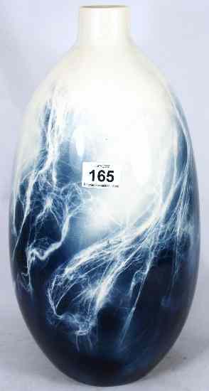 Appraisal: Royal Doulton Large Veined Blue Flambe Vase height cm