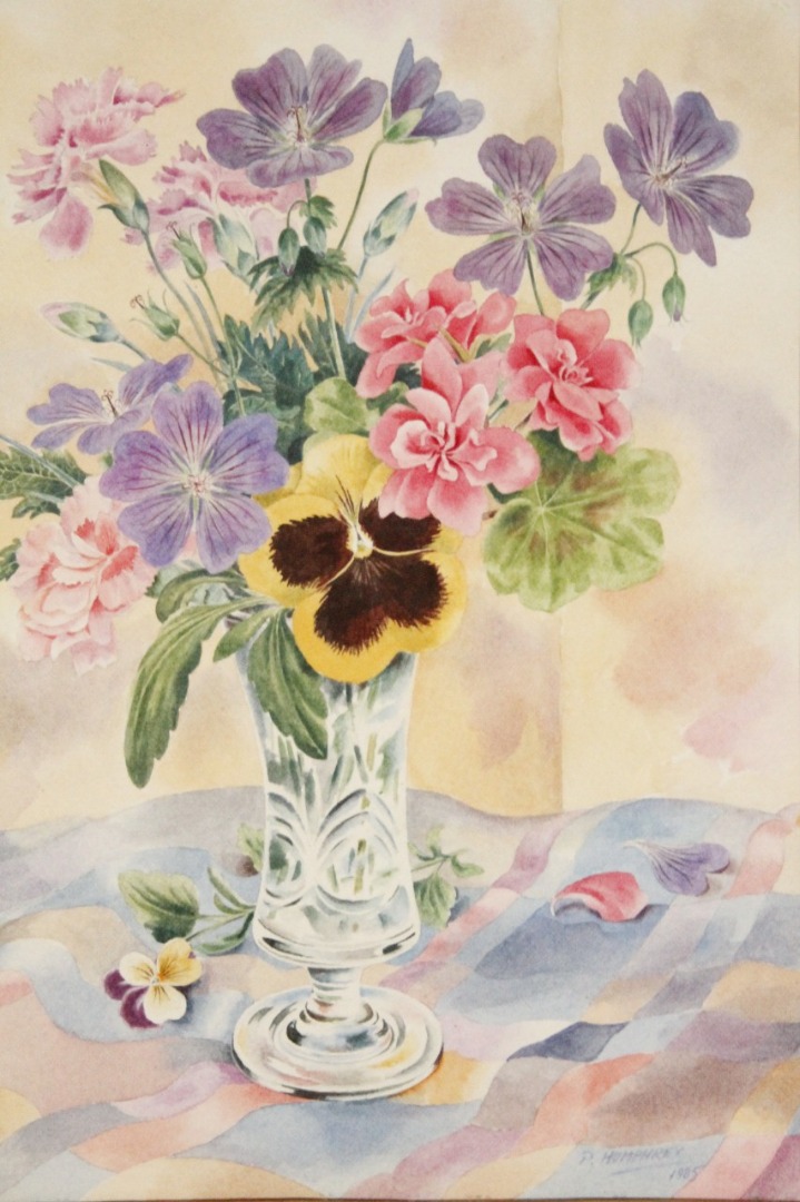 Appraisal: P Humphrey fl Grantham Still life vase of summer flowers