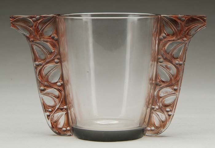 Appraisal: R LALIQUE HONFLEUR VASE Nice R Lalique Honfleur vase has