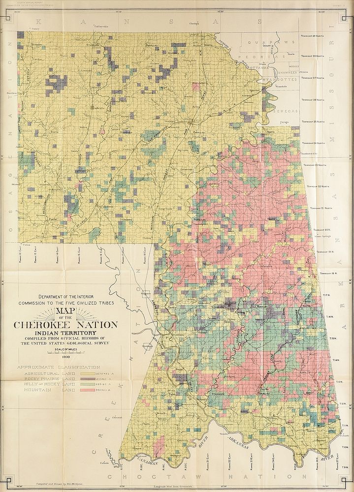 Appraisal: AN ANTIQUE MAP Department of the Interior Commission to the