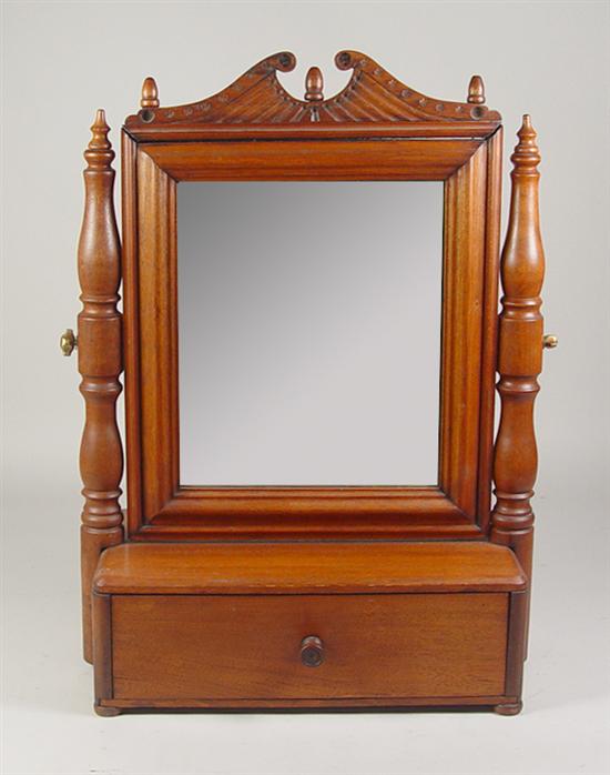 Appraisal: Folky American Shaving Stand Late th Century Mahogany with poplar