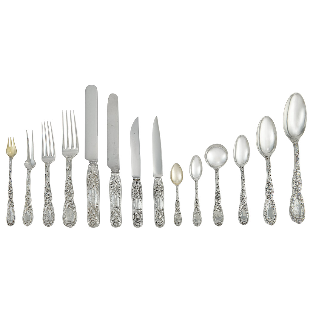 Appraisal: Assembled Tiffany Co Sterling Silver Partial Flatware Service In the