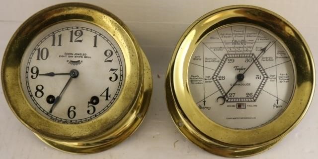 Appraisal: EARLY TH C SETH THOMAS BRASS JEWEL SHIP'SCLOCK WITH KEY