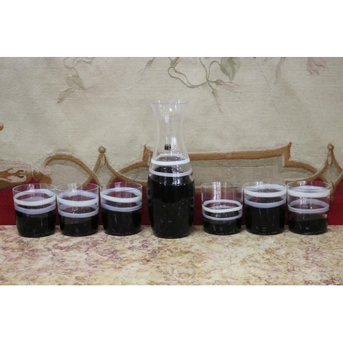 Appraisal: Carlo Moretti seven piece water set - carafe and six