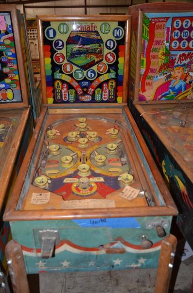 Appraisal: United Santa Fe Playfield Fair Backglass Very good Cabinet Fair