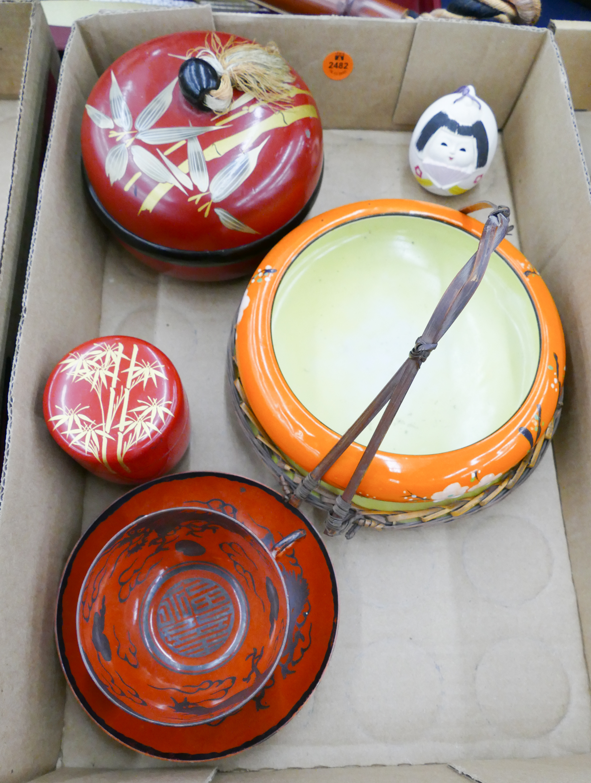 Appraisal: Box Japanese Lacquered Boxes and Dishes