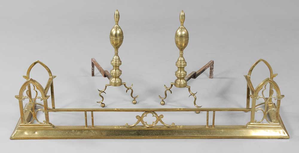 Appraisal: Pair Federal Andirons Fender American late th early th century