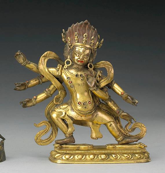 Appraisal: A Tibetan gilt bronze figure of Hayagriva th Century The