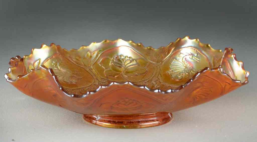 Appraisal: Carnival Glass Bowl - Dragon Rose ShamrockUnusual decoration of dragons