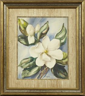 Appraisal: Yolande Magnolias th c watercolor signed l l framed H