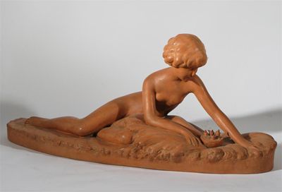 Appraisal: A Marcel Galliard terracotta statue cast from a model by