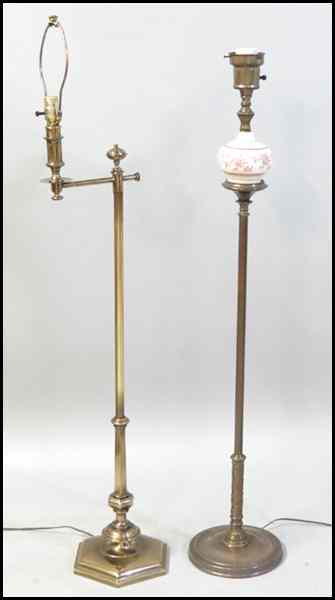 Appraisal: STIFFEL BRASS FLOOR LAMP Together with another floor lamp Stiffel