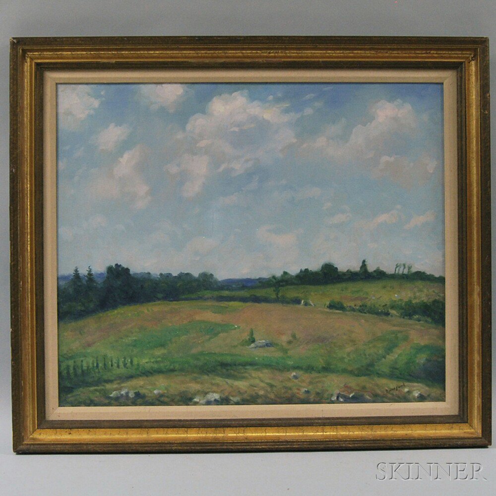 Appraisal: Dana Pond American - Landscape Meadow and Sky Signed or