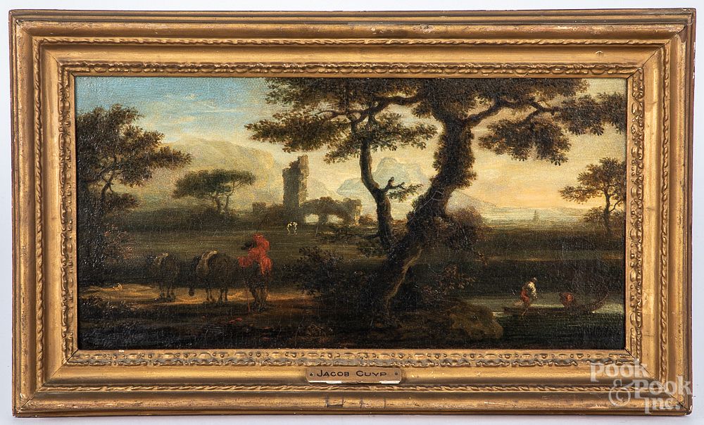 Appraisal: Manner of Jacob Cuyp oil on canvas landscape Manner of