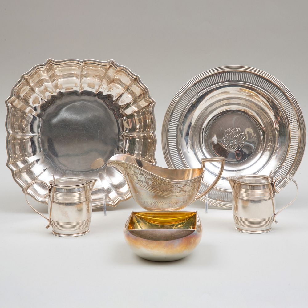 Appraisal: Group of American Silver Tablewares Most Tiffany Co Comprising A