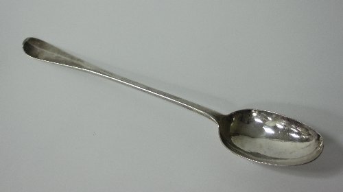 Appraisal: A William III silver basting spoon Jonathan Ladyman London of