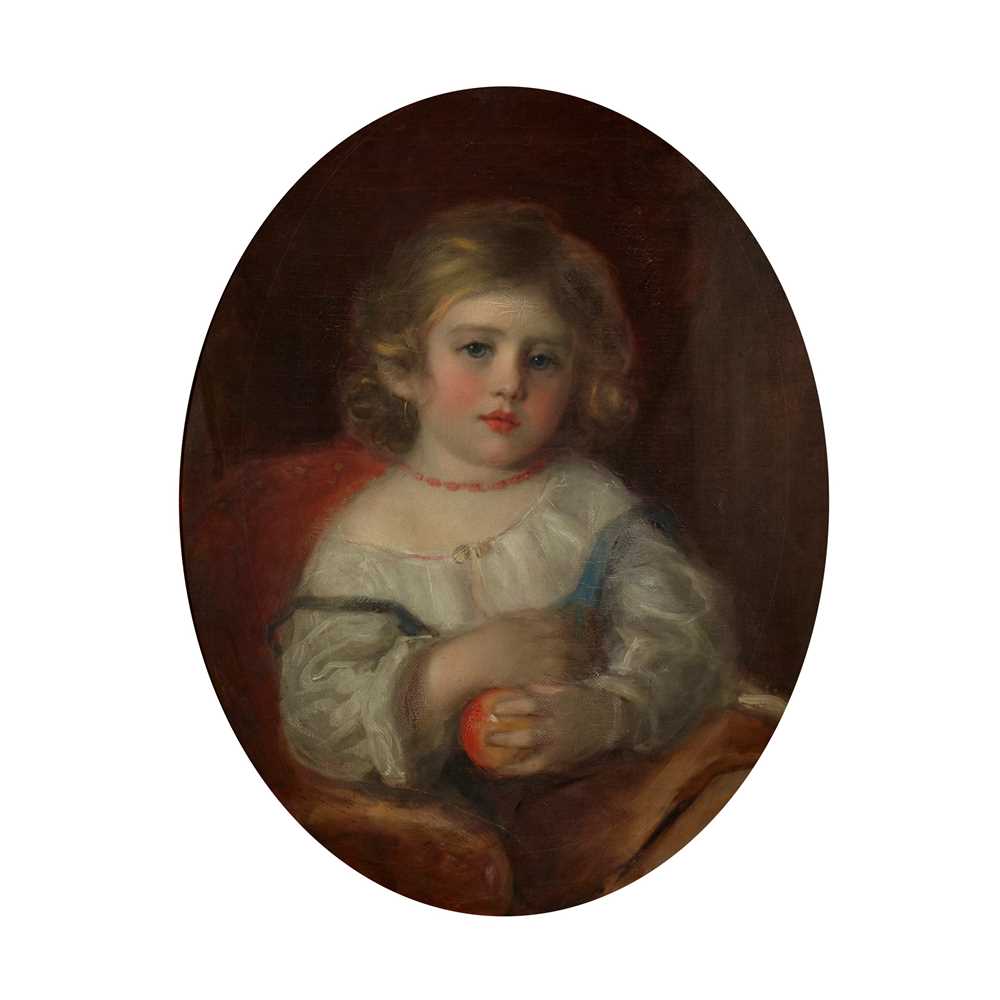 Appraisal: ATTRIBUTED TO SAMUEL WEST PORTRAIT OF A YOUNG GIRL HOLDING