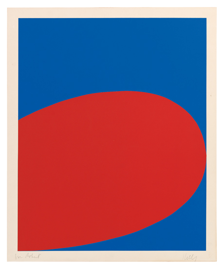 Appraisal: ELLSWORTH KELLY Red Blue Untitled Color screenprint on Mohawk Superfine