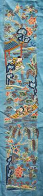 Appraisal: A pair of Chinese embroidered sleeve cloths th Century cm