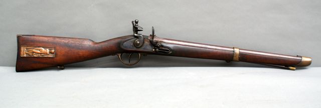 Appraisal: A German flintlock rifled carbine inch barrel caliber Regulation Brass