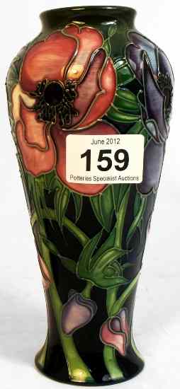 Appraisal: Moorcroft Tall Vase decorated with Anemone signed Emma Bossons dated