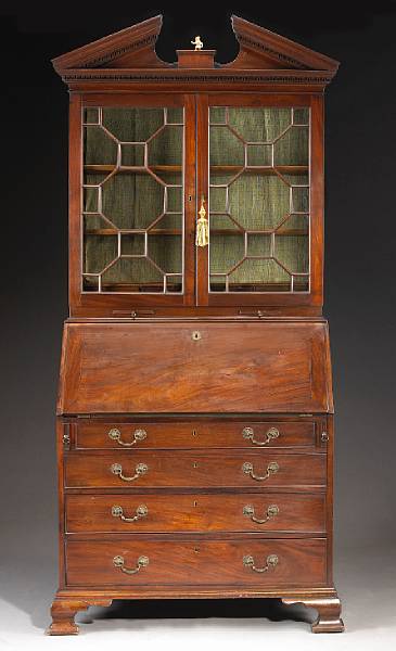 Appraisal: A George III mahogany secretary bookcase last quarter th century