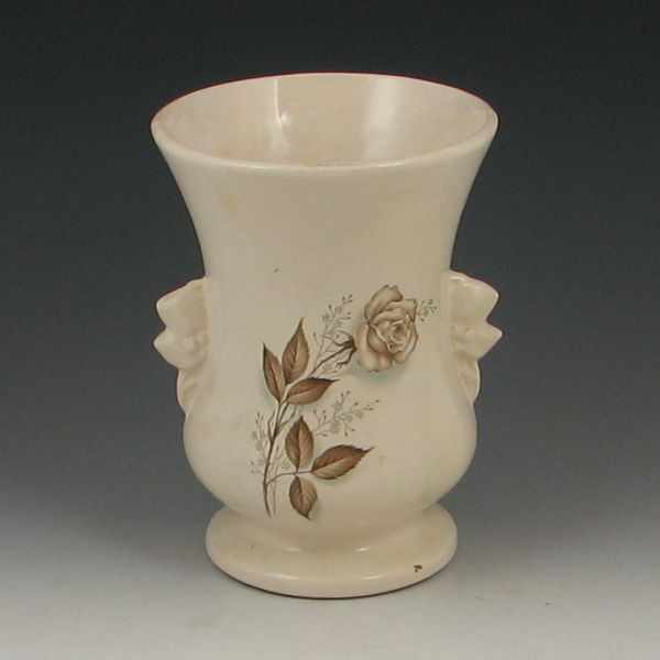 Appraisal: Flower Vase white with rose lithograph ''h excellent condition