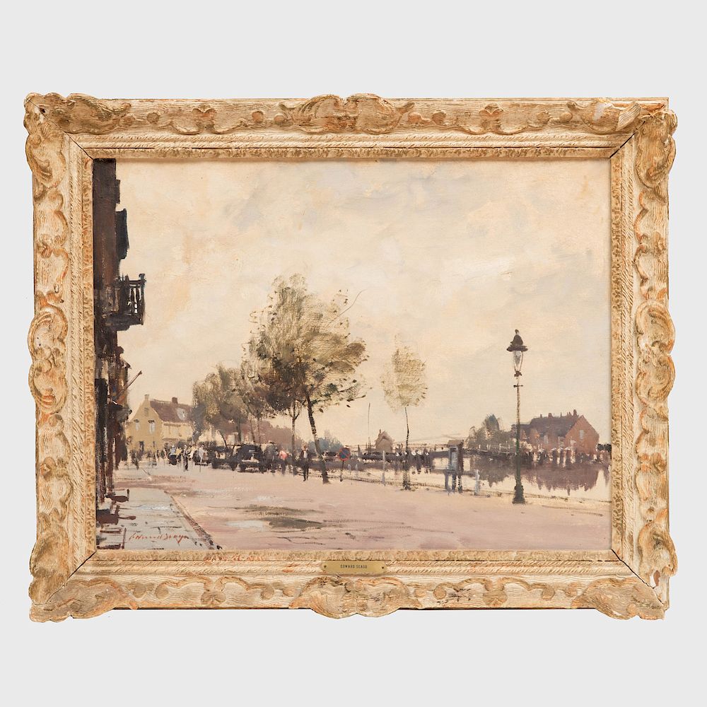 Appraisal: Edward Seago - A Busy Street in Purmerend North Holland